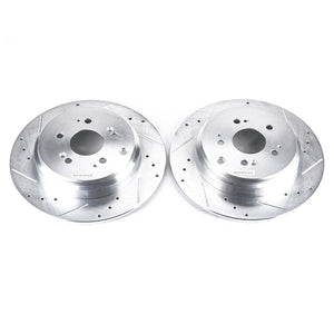 PowerStop fits Acura 07-13 MDX Rear Evolution Drilled & Slotted Rotors - Pair