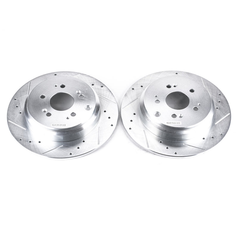 PowerStop fits Acura 07-13 MDX Rear Evolution Drilled & Slotted Rotors - Pair