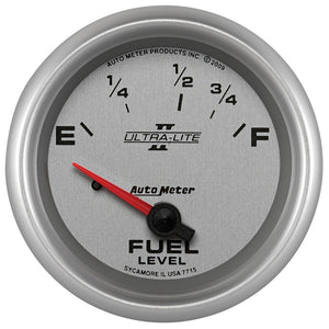 AutoMeter 7715 Autometer Ultra-Lite II 2 5/8in 73E-10F SSE Fuel Level Gauge
