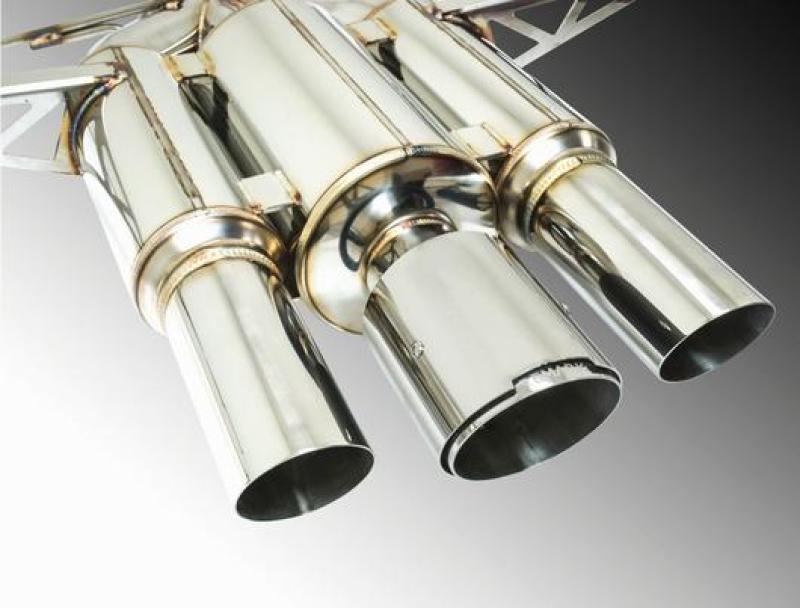 Remark RK-C3076H-01R Catback Exhaust 2017+ fits Honda Civic Type-R Spec III-Triple Tip Stainless Steel Tip Cover (Res)