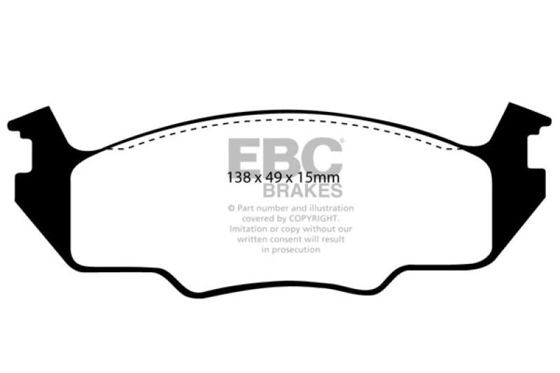 EBC DP2366 fits Volkswagen 80-84 Golf 1.6 Greenstuff Front Brake Pads