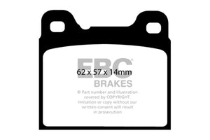 EBC DP31043C 91-93 Volvo 740 2.3 (ABS) (Girling) Redstuff Rear Brake Pads