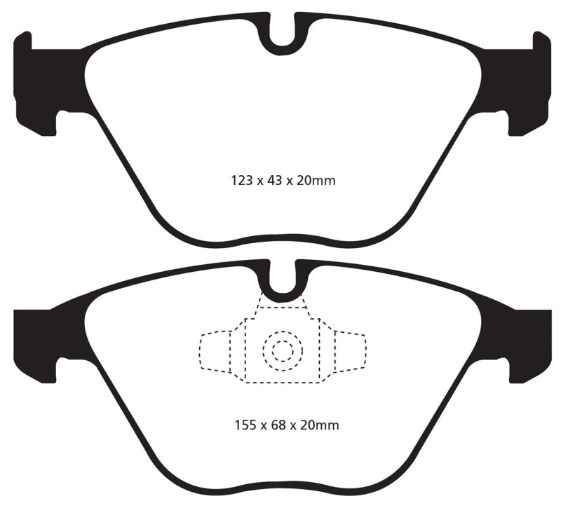 EBC DP21512 13+ fits BMW X1 2.0 Turbo (28i) Greenstuff Front Brake Pads