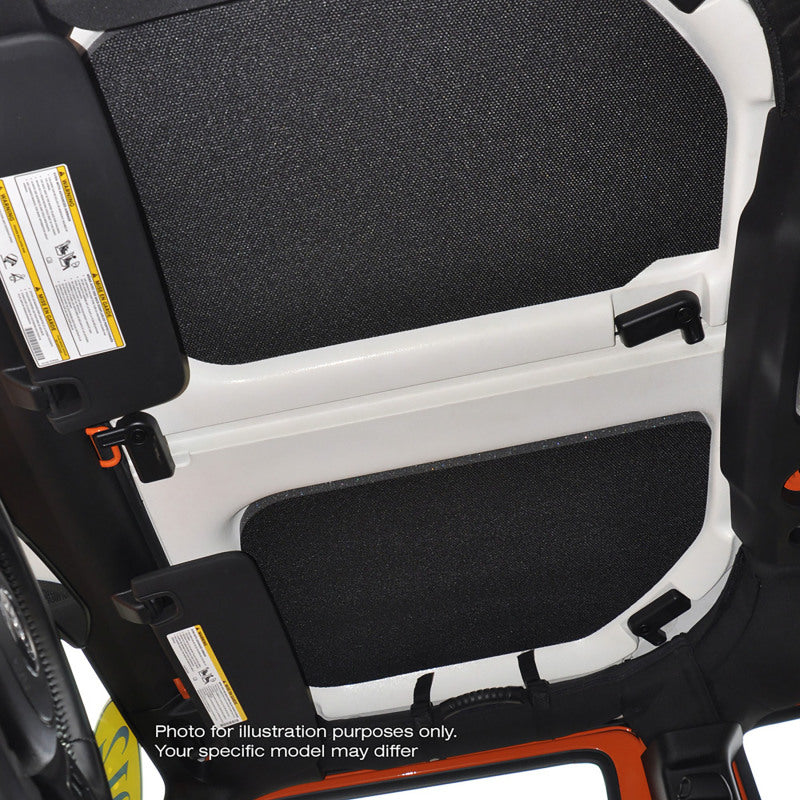 DEI  50138 fits Jeep 11-18 Wrangler JK 2-Door Boom Mat Headliner - 4 Piece - Bla