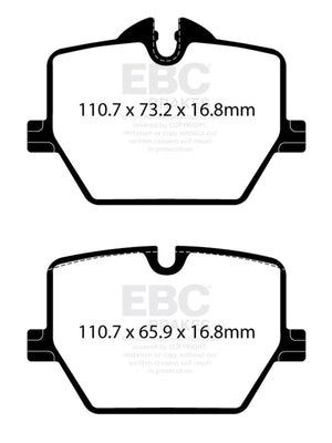 EBC UD2220 2019+ fits BMW Z4 G29 2.0T Ultimax Rear Brake Pads