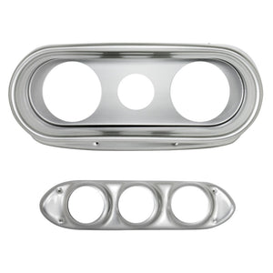 AutoMeter 2127 Autometer 62-65 fits Chevy Nova (Fits 2 3-3/8in.& 4 2-1/16in. Instruments) Gauge Mount Direct Fit Silver