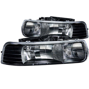 ANZO 111155 1999-2002 fits Chevrolet Silverado 1500 Crystal Headlights Black