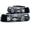 ANZO 111155 1902 fits Chevrolet 99-20 Silverado 1500 Crystal Headlights Black