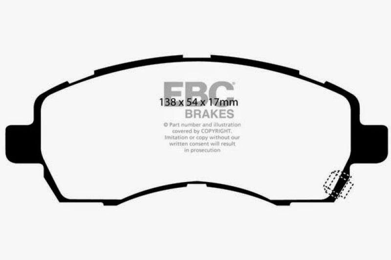 EBC DP21138 fits Subaru 97-98 Impreza 1.8 Greenstuff Front Brake Pads