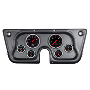 AutoMeter 7032-DB Autometer Designer Black 67-72 fits Chevy Truck C/K/K5/fits Suburban Dash Kit 6pc Tach/MPH/Fuel/Oil/WTMP/Volt