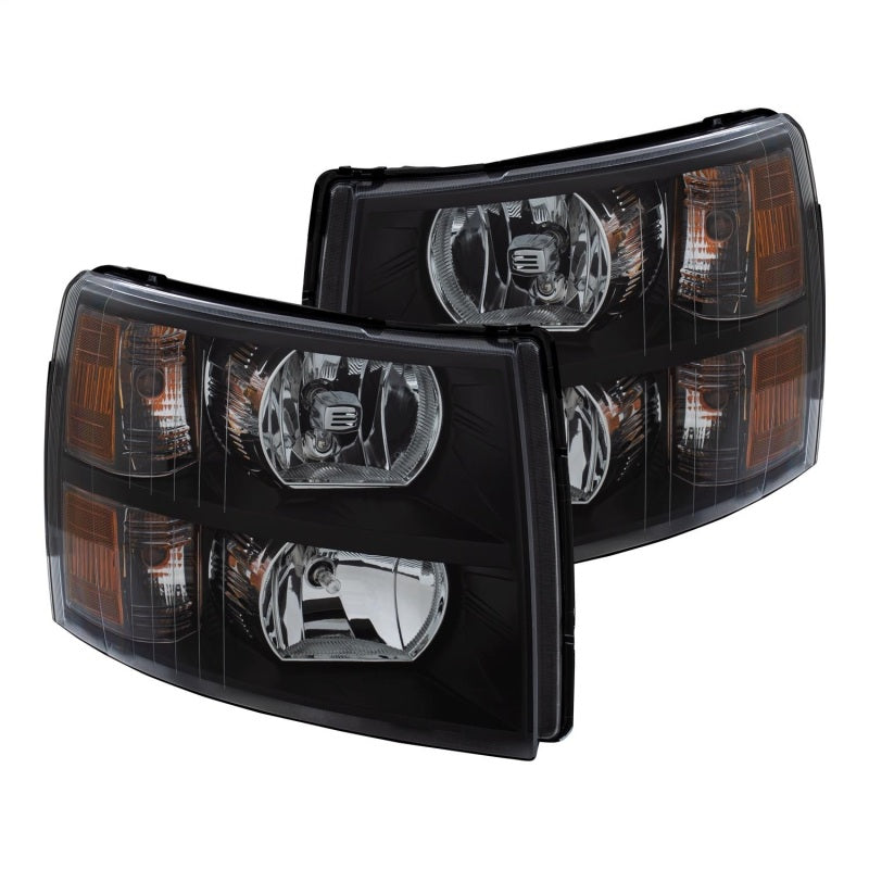 ANZO 111393 2013 fits Chevrolet 07-20 Silverado Crystal Headlights Black