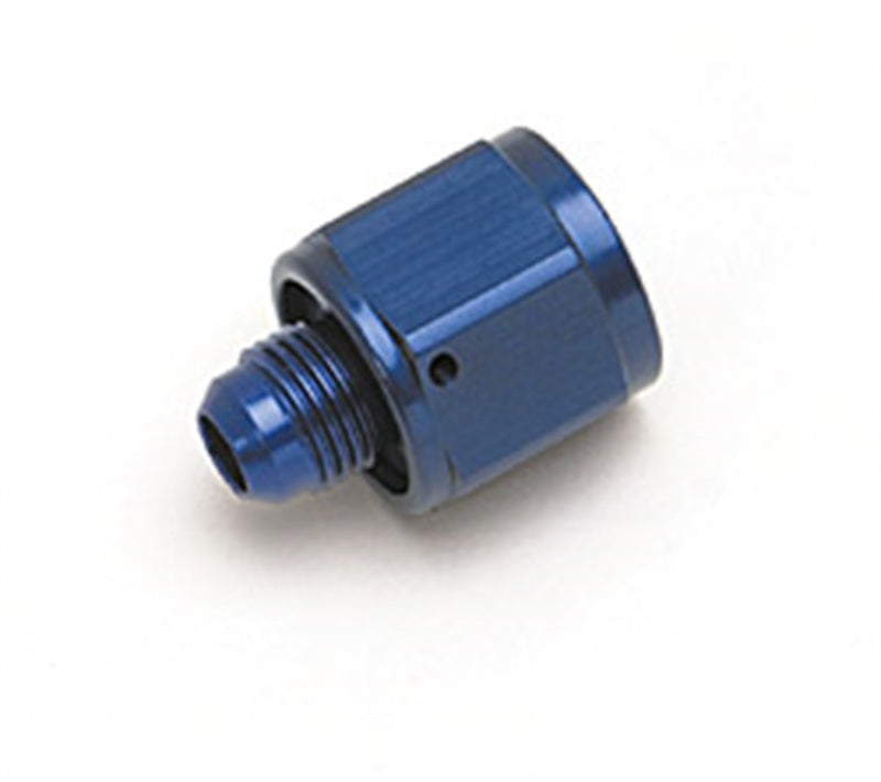 Russell 660000 Performance BLUE ANODIZED -6 TUBE COUPLING NUT W/ FLARED REDUCER TO -4 AN MALE