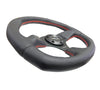 NRG RST-009R-RS RST-009R-RS Reinforced Steering Wheel Leather w/Red Stitching