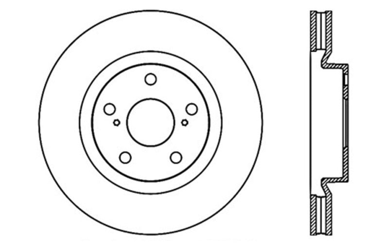 Stoptech 128.44146CR 07-13 Lexus ES 250/ES 300/ ES330/ES350 Drilled Sport CRYO Brake Rotor
