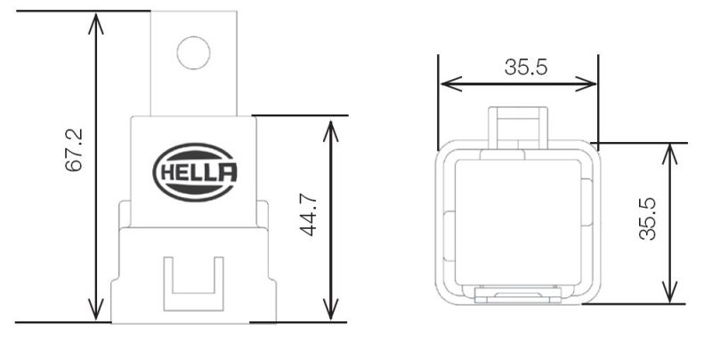 Hella 7794301 Relay 12V 20/40A Spdt Res Wthr Bkt