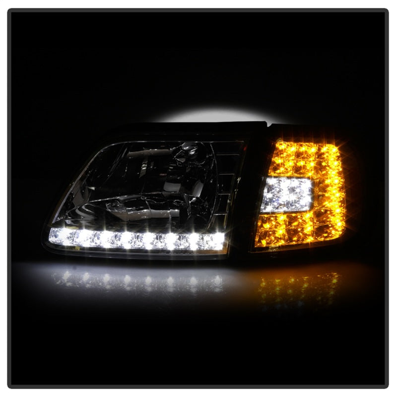 5014191 Xtune fits Ford 97-03 F150 Crystal Headlights w/ Clear LED Corners Chr