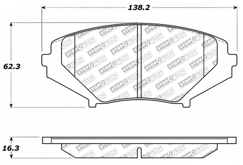 Stoptech 305.1009 Street Select Brake Pads - Front