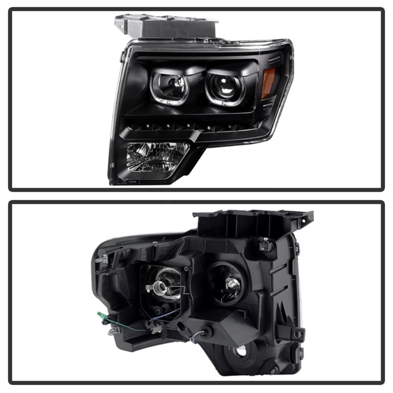 9032226 Xtune fits Ford 09-14 F150 Projector Headlights Halogen Model Only LED