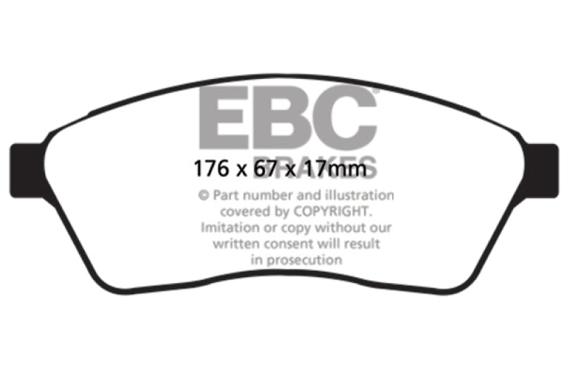 EBC DP21859 fits Cadillac 10-11 SRX 2.8 Turbo Greenstuff Front Brake Pads