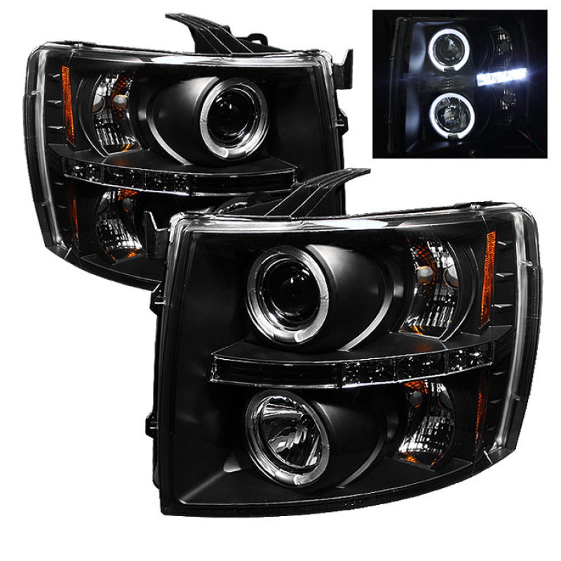 Spyder 5009494 fits Chevy 07-13 Silverado 1500 Projector Headlights LED Halo LE