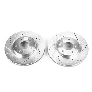 PowerStop fits Hyundai 01-06 Santa Fe Front Evolution Drilled & Slotted Rotors -