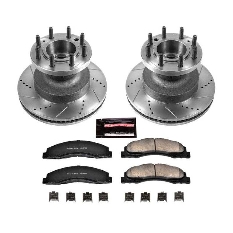 Power Stop K4717 08-20 fits Ford E-450 Super Duty Front Z23 Evolution Brake Kit