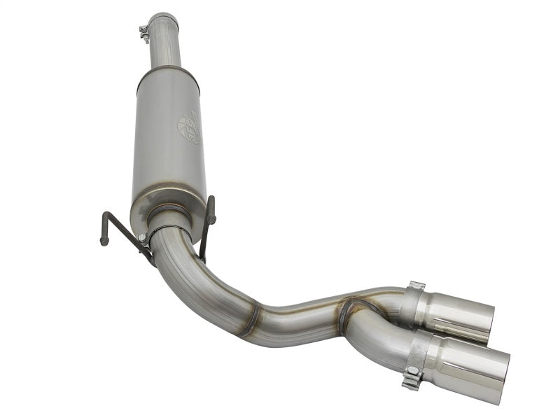 AFE 49-42057-P Rebel Series 3.5in 409 SS Cat Back Exhaust w/Pol Tips 14-17 fits