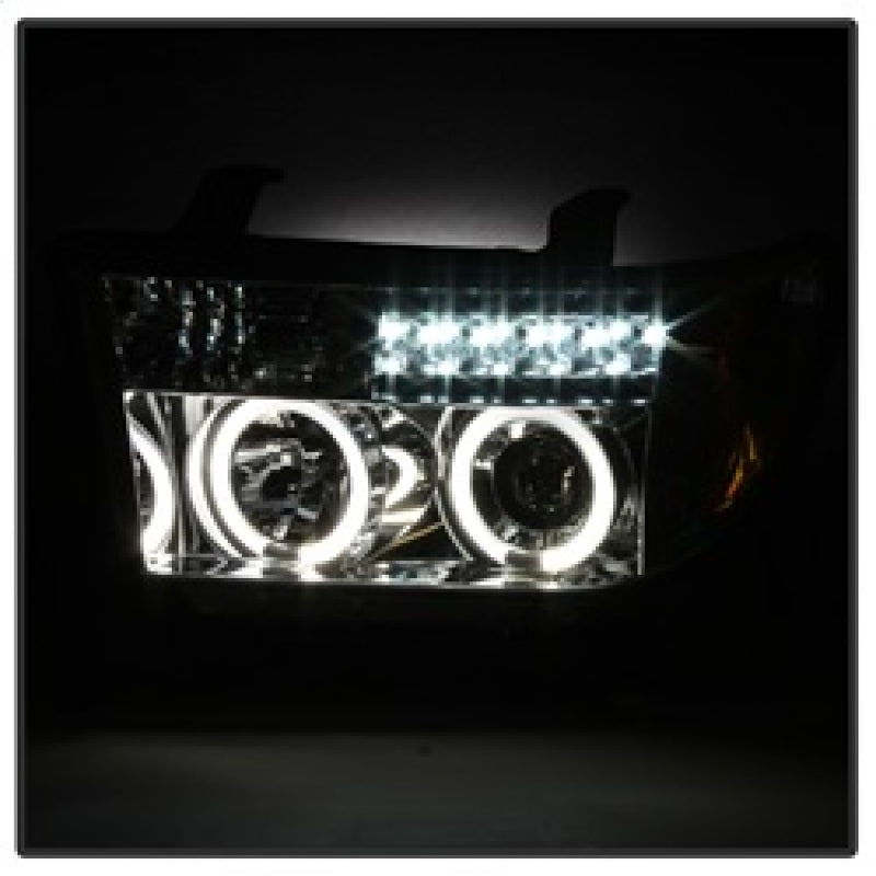 Spyder 5012036 fits Toyota 07-13 Tundra Projector Headlights LED Halo LED Chrm