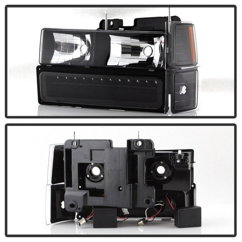 5069542 Xtune Blazer Full Size Corner/LED Bumper Headlights Black HD-JH-CCK88-