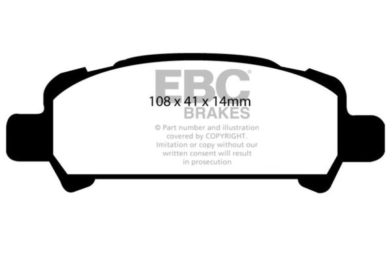 EBC DP21293 fits Subaru 02-06 Baja 2.5 Greenstuff Rear Brake Pads