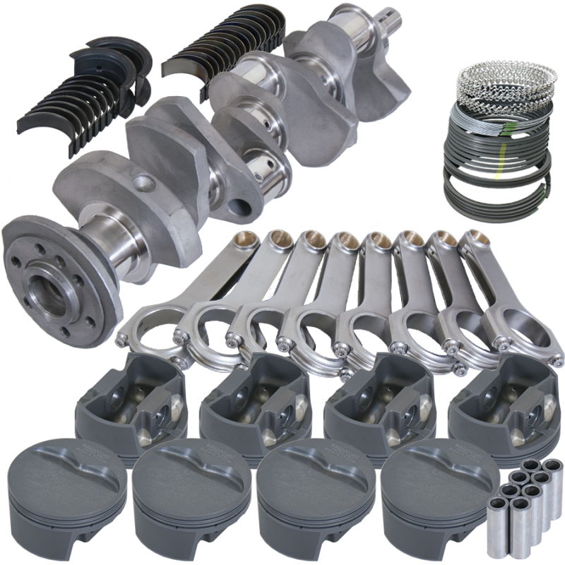 Eagle 12020040 fits Chevy 350 3.500in Crank 6.000in H-Beam -5cc Flat Top 4.040in Pistons Rotating Assembly