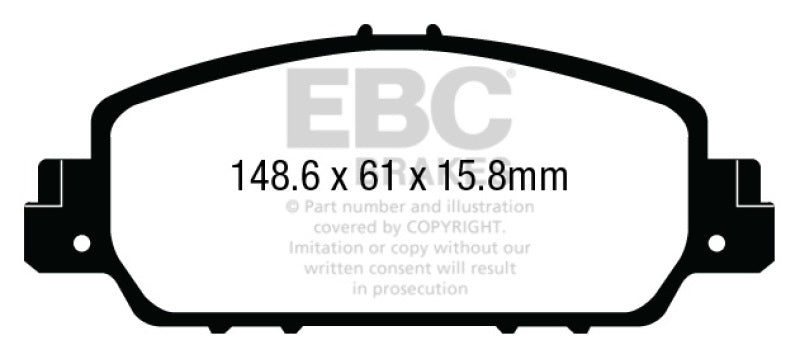 EBC DP23014 13+ fits Honda Accord Coupe 2.4 EX Greenstuff Front Brake Pads