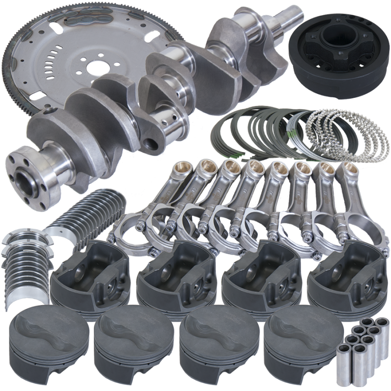 Eagle B16003LA000 fits Ford 302 3.400in Crank 5.400in I-Beam Rods 4.000in Pistons 164 Tooth FP Balanced Assembly