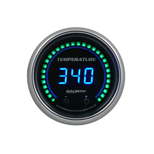 AutoMeter 6754-CB Autometer 52.4mm Black Switchable 60-340 Degrees F / 40-170 Degrees C Cobalt Elite Digital Gauge