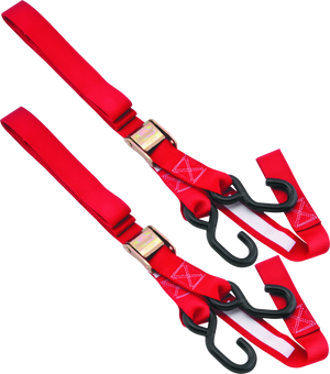 BikeMaster 100516 BikeMaster Tiedown 1-1/2 Integrated Softhook - Red