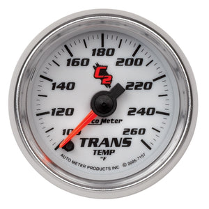 AutoMeter 7157 Autometer C2 52mm 100 - 260 Deg. F Electronic Trans Temp Gauge