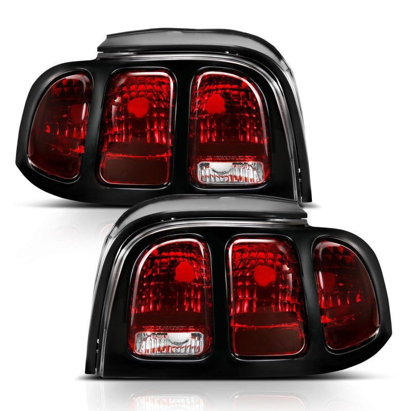 ANZO 321350 1998 fits Ford 94-19 Mustang Taillight Dark Red Lens (OE Style)