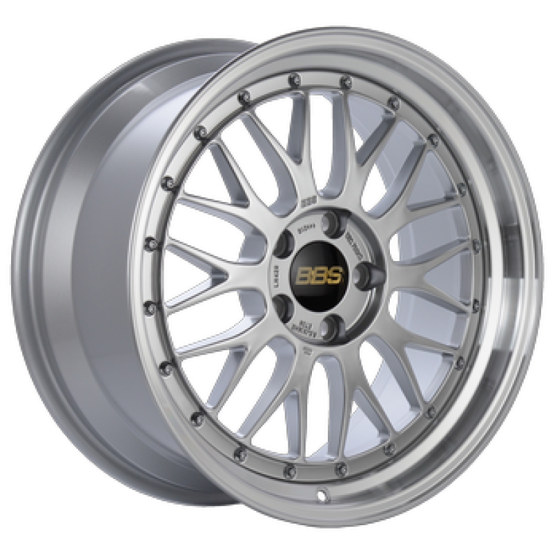 BBS LM077DSPK LM 18x9 5x114.3 ET42 Diamond Silver Center Diamond Cut Lip Wheel - 82mm PFS/Clip Required