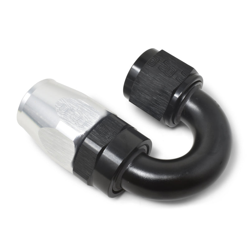 Russell 613503 Performance -6 AN Black/Silver 180 Degree Tight Radius Full Flow Swivel Hose End