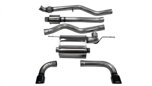 CORSA Performance 14937BLK Corsa 2012-2017 fits BMW 335i Sedan RWD F30 3in Black Touring Dual Rear Single 3.5in Tip Cat-Back Exhaust