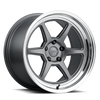 Kansei K14G-188516+35 K14G Roku 18x8.5in / 5x100 BP / 35mm Offset / 73.1mm Bore - Grey and Machined Lip