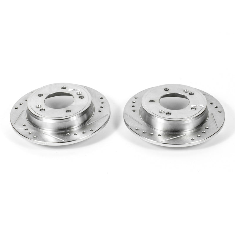 PowerStop fits Hyundai 11-19 Elantra Rear Evolution Drilled & Slotted Rotors -
