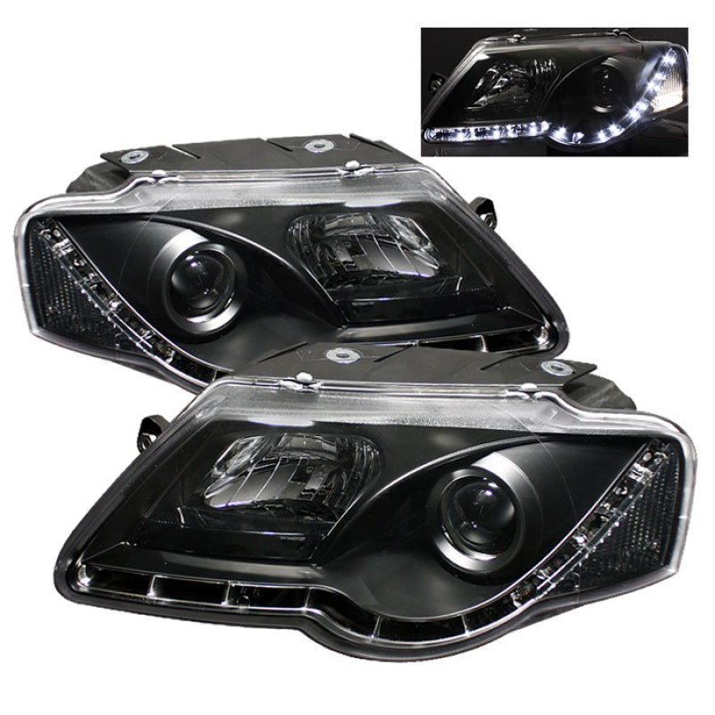 Spyder 5012326 fits Volkswagen 06-08 Passat Projector Headlights DRL Black High