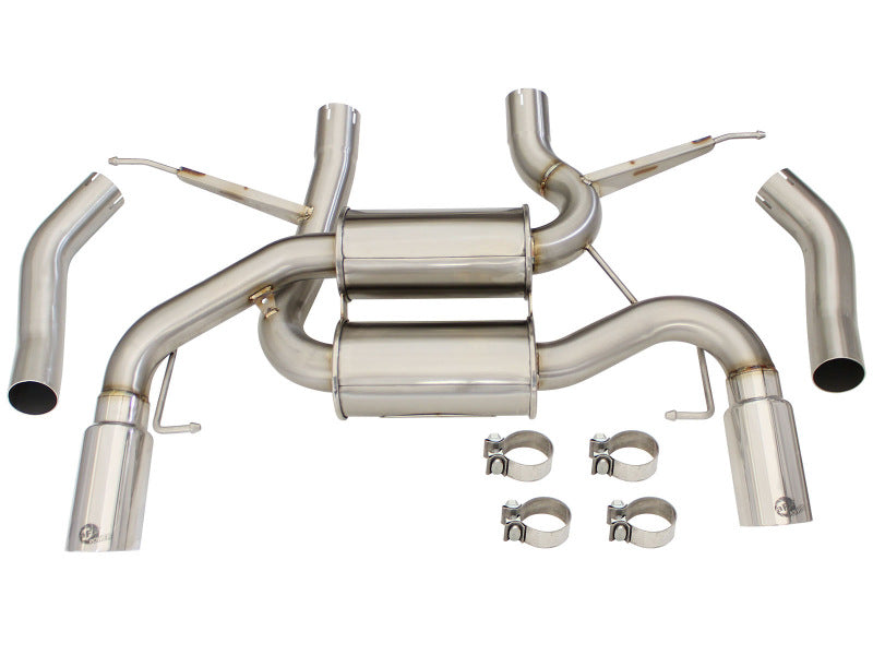 AFE 49-36327-P rce XP 2.5in Axle Back Stainless Exhaust w/ Polished Tips 07-13