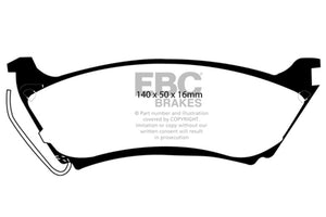 EBC DP31233C 98 fits Mercedes-Benz M-Class (ML) ML320 3.2 Redstuff Rear Brake Pads