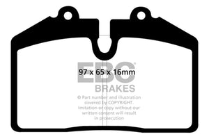 EBC DP31013C 92-93 fits Porsche 911 (964) 3.6 Carrera RS America Redstuff Front Brake Pads
