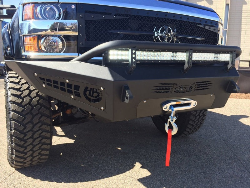 Addictive Desert Designs F347355000103 fits Chevy 15-18 Silverado 2500 HoneyBadger Front Bumper w/ Winch Mount