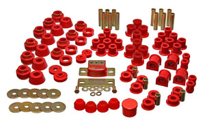Energy Suspension 2.18101R 87-95 fits Jeep Wrangler YJ Red Hyper-Flex Master Bushing Set