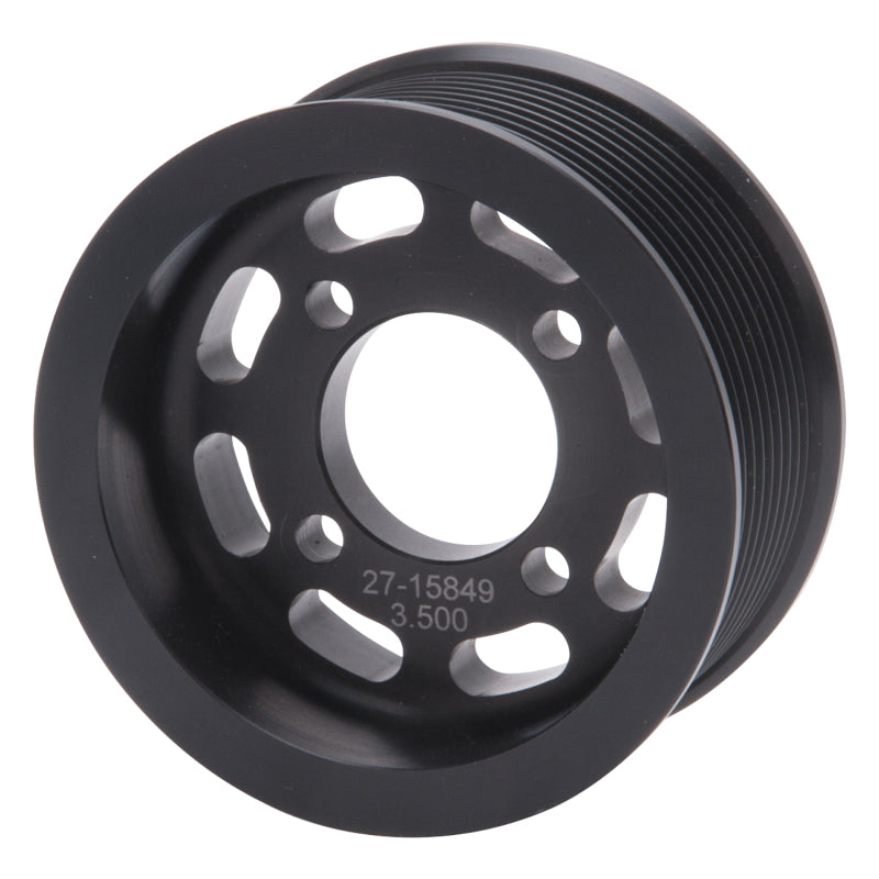 Edelbrock 15849 Pulley Supercharger Enforcer 10 Rib 3 5In Black