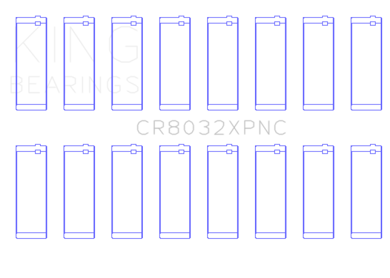 King Engine Bearings CR8032XPNC0.5 fits Chrysler 345/370 16V (Size +0.5mm) Performance Rod Bearing Set